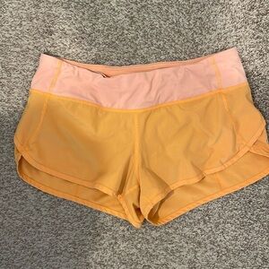 Lululemon orange shorts size 6